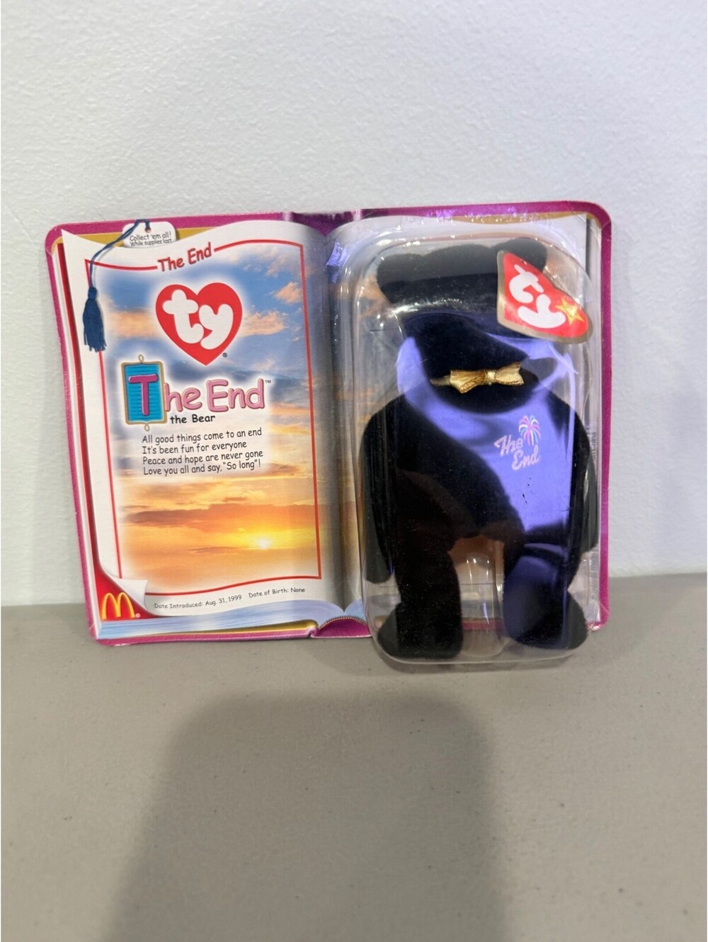 Ty The End Bear Teenie Beanie Baby 2000